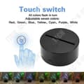 Miniatyrbild 2 av 3: TD® Optisk bordslampa dekorativ touch 7 färger optisk illusion - korsmodell - låg förbrukning USB-kabel eller 3 AAA-batterier
