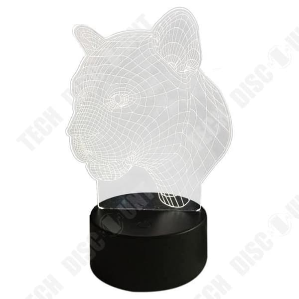 TD® Optisk bordslampa dekorativ taktil 7 färger optisk illusion pantermodell - låg förbrukning USB-kabel eller 3 AAA-batterier