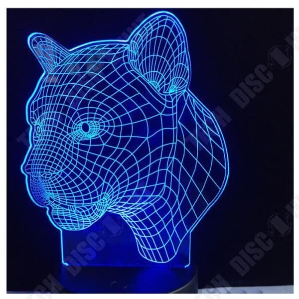 TD® Optisk bordslampa dekorativ taktil 7 färger optisk illusion pantermodell - låg förbrukning USB-kabel eller 3 AAA-batterier