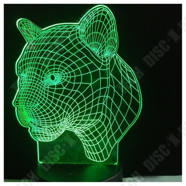 TD® Optisk bordslampa dekorativ taktil 7 färger optisk illusion pantermodell - låg förbrukning USB-kabel eller 3 AAA-batterier