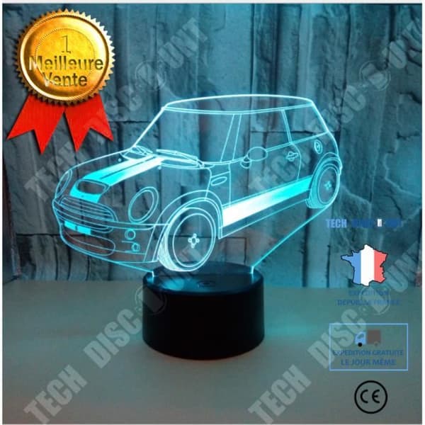 TD® Small Car 3D Bordslampa