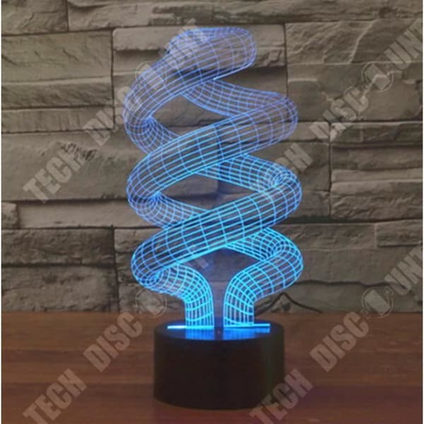 TD® 3D Optical Illusion Lampa Led Nattljus 3D Vision 7 Färgskiftande Led Nattljus Usb Skrivbord Lampara Creative Touch Lumin