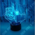 Miniatyrbild 2 av 4: TD® Bulldozer 3D-lampa Liten färgglad 3D-bordslampa