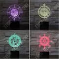 Miniatyrbild 2 av 4: TD® Dekorativ USB-symbol 7 färger Fjärrkontroll Optisk illusion Nattljus 3D-visualisering Bordsbordslampor 3D-glöd LED La