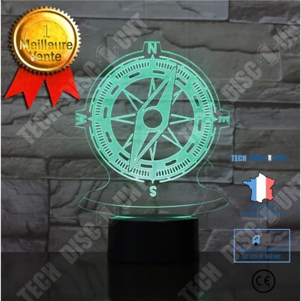 TD® Dekorativ USB-symbol 7 färger Fjärrkontroll Optisk illusion Nattljus 3D-visualisering Bordsbordslampor 3D-glöd LED La