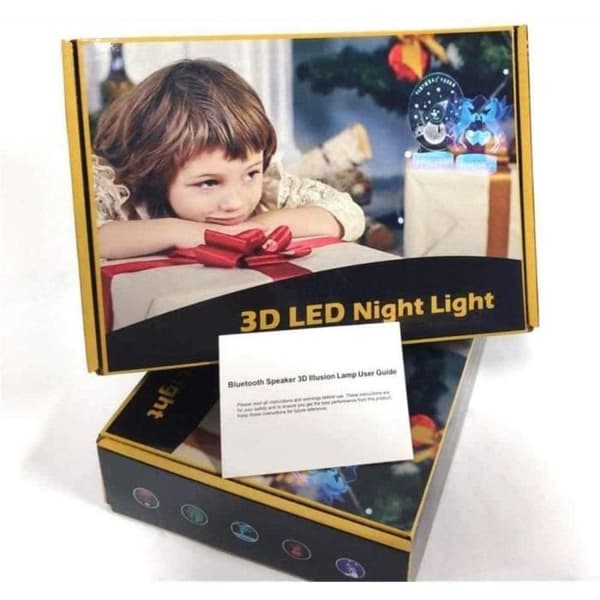 NHsunray Optical 3D Harry Potter Illusions Lampor 7 färger Ändra Touch Switch Nattljus Art Deco