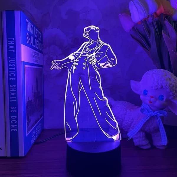 NHsunray Optical 3D Harry Potter Illusions Lampor 7 färger Ändra Touch Switch Nattljus Art Deco