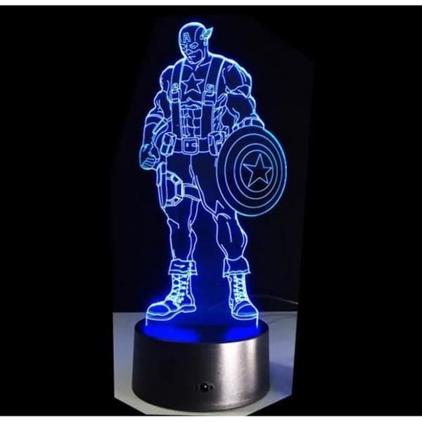 3D Nattlampa Färgglad Captain America The Avengers Present Heminredning