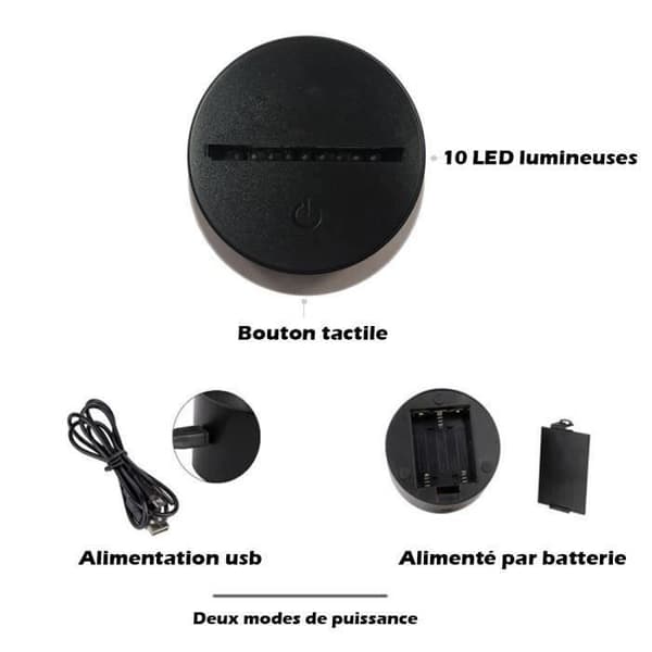 Nyhet Atmosfärslampa Dinosaurie 3d Nattljus Present 7 Färgglad 3d LED-lampa Sovrumslampa för barn Presenter G0EB