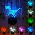 Miniatyrbild 1 av 4: Nyhet Atmosfärslampa Dinosaurie 3d Nattljus Present 7 Färgglad 3d LED-lampa Sovrumslampa för barn Presenter G0EB