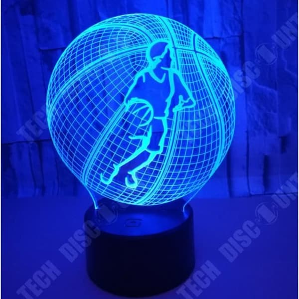 TD® Basket LED-lampa 3D Touch Switch Fjärrkontroll Nattlampa 3D USB Färgglad Mood Bordslampa Dekorativ atmosfär Gåvor