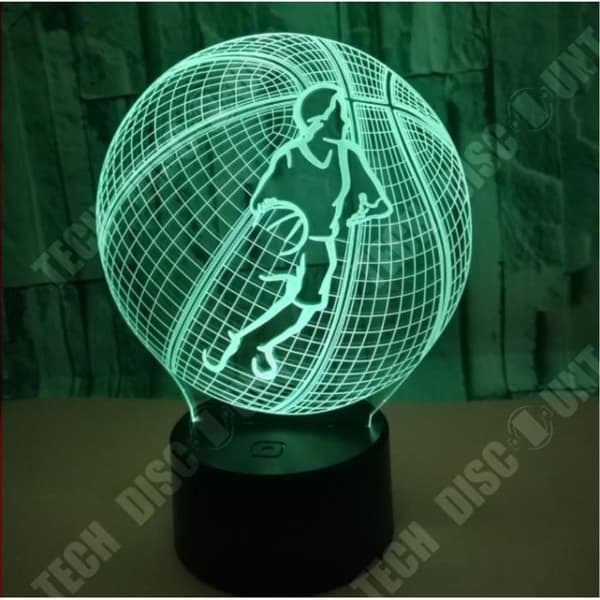 TD® Basket LED-lampa 3D Touch Switch Fjärrkontroll Nattlampa 3D USB Färgglad Mood Bordslampa Dekorativ atmosfär Gåvor