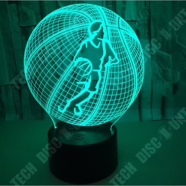 TD® Basket LED-lampa 3D Touch Switch Fjärrkontroll Nattlampa 3D USB Färgglad Mood Bordslampa Dekorativ atmosfär Gåvor