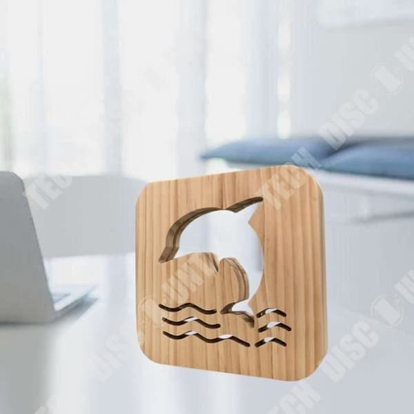 TD® Dolphin Mönster Bords Nattlampa LED-lampa Skrivbord Natt Modern Trendig Dekoration Delfin Design Lampa Light USB Laddning