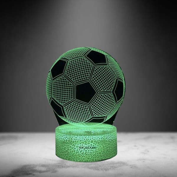 TD®3D Creative Vision D Fotboll Nattljus Stereo Atmosphere Skrivbordslampa Akryl Nattljus Touch Switch