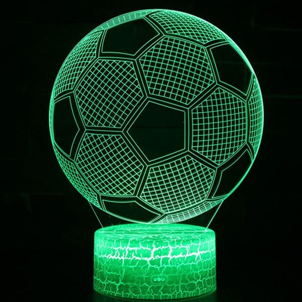 TD®3D Creative Vision D Fotboll Nattljus Stereo Atmosphere Skrivbordslampa Akryl Nattljus Touch Switch