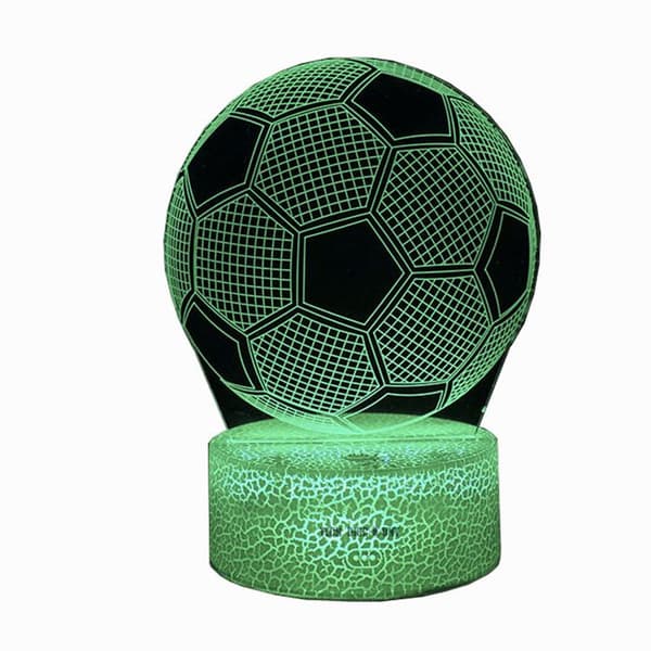 TD®3D Creative Vision D Fotboll Nattljus Stereo Atmosphere Skrivbordslampa Akryl Nattljus Touch Switch