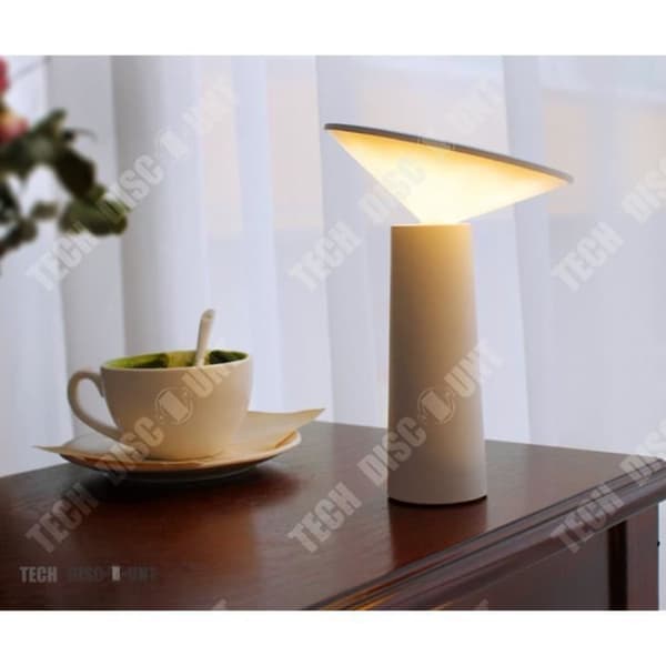 TD® Bordslampa vid sängkanten kontorsläsning led touch uppladdningsbart utomhusarbete vit högeffekt vacker design roterande ljus