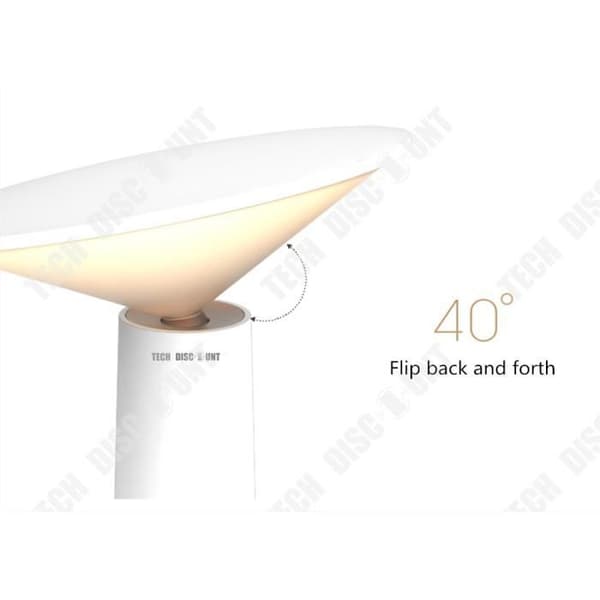 TD® Bordslampa vid sängkanten kontorsläsning led touch uppladdningsbart utomhusarbete vit högeffekt vacker design roterande ljus
