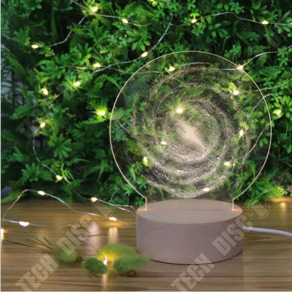 TD® Milky Way Akrylpanel LED-lampa Earth 3D Skrivbordslampa Nattpresent