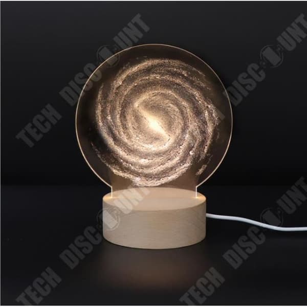 TD® Milky Way Akrylpanel LED-lampa Earth 3D Skrivbordslampa Nattpresent