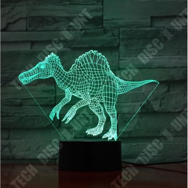 TD® Nattlampa 3D Dinosaur Led Bordslampa Usb 3D Animal Night Light 7 färger 3D Illusion Lights Usb för lampa