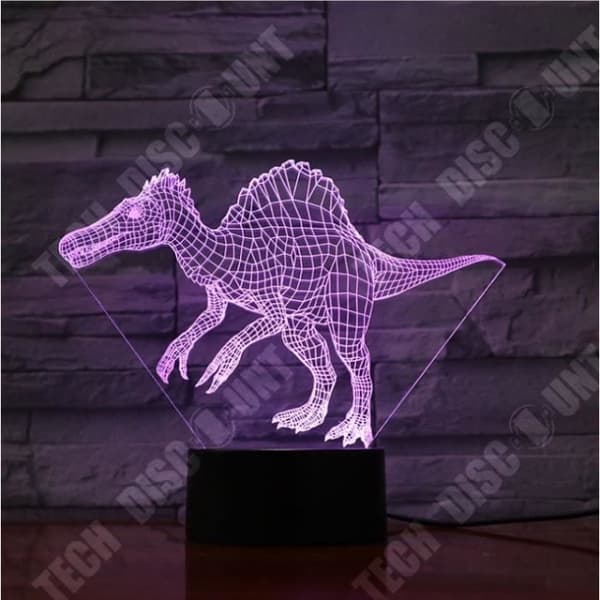 TD® Nattlampa 3D Dinosaur Led Bordslampa Usb 3D Animal Night Light 7 färger 3D Illusion Lights Usb för lampa