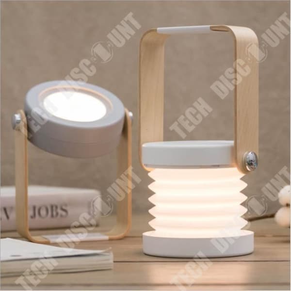 TD® 3D Light USB Night Lights Creative Folding Teleskopisk LED-bordslampa Student Lärande Läsljus Vit