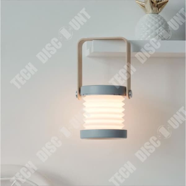 TD® 3D Light USB Night Lights Creative Folding Teleskopisk LED-bordslampa Student Lärande Läsljus Vit
