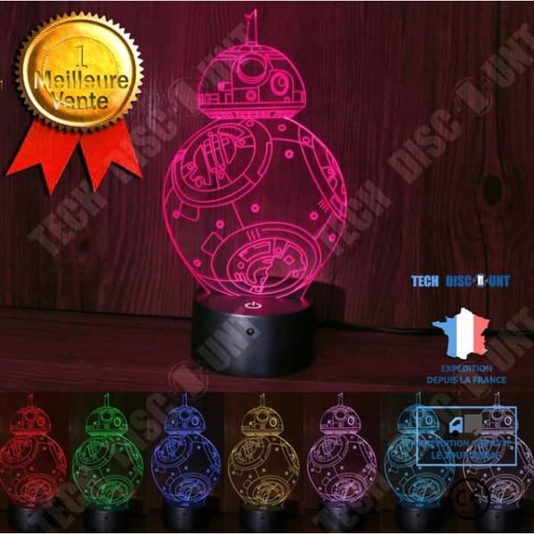 TD® 3d nattlampa star wars USB LED-lampa för babybarn