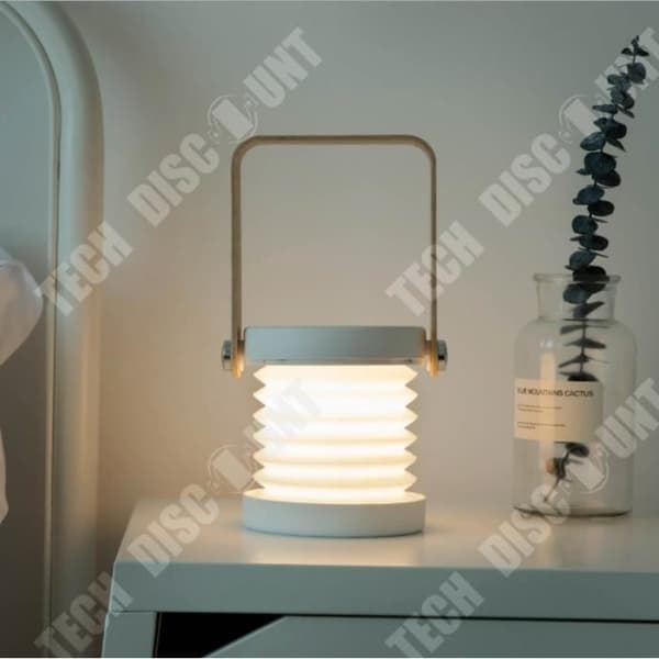 TD® Blandad BORDSLAMPA - 3D nattlampa Bärbar utomhuslampa usb-lampa - vit QP™