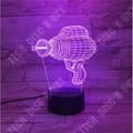 Miniatyrbild 2 av 4: TD® 3D optisk illusionslampa 3D nattlampa Barn Touch Usb-bord L