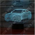 Miniatyrbild 3 av 4: TD® Dekorativ USB-bil 7 färger Fjärrkontroll Optisk illusion Nattljus 3D-visualisering Bord Skrivbord 3D-lampor 1381