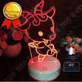 Miniatyrbild 1 av 4: TD® BORDSLAMPA Mixte - Touch 3D nattlampa Akrylbordslampa Stjärntecken - Får - vit MIDENG™