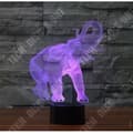 Miniatyrbild 3 av 4: TD® 3D Optisk LED Nattljus 3D LED Nattljus Danselefant med 7 ljusfärger för heminredningslampa Amaz