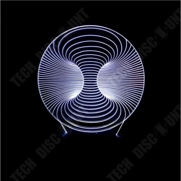 TD® 3D Optisk LED Nattljus 3D LED Nattljus Abstrakt Hallucination Den andra formen med 7 färger ljus för lampdekorat