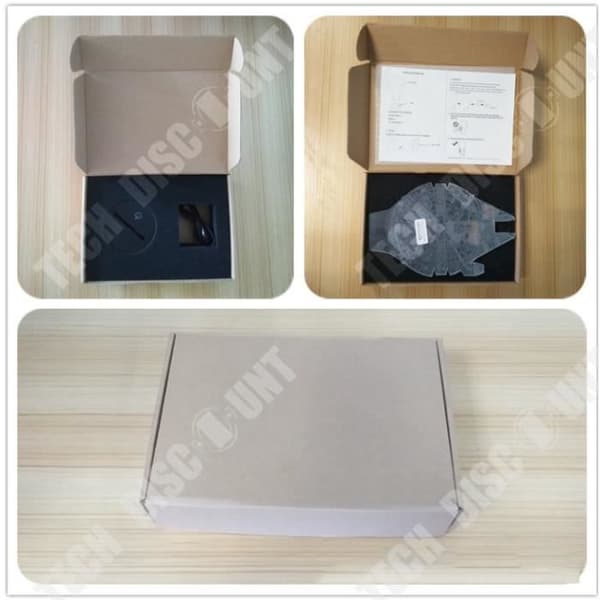 TD® BORDSLAMPA Mixed - Touch Nightlight 3D 7 färger LED Vision Night Light Leaves - svart Xiangsh™