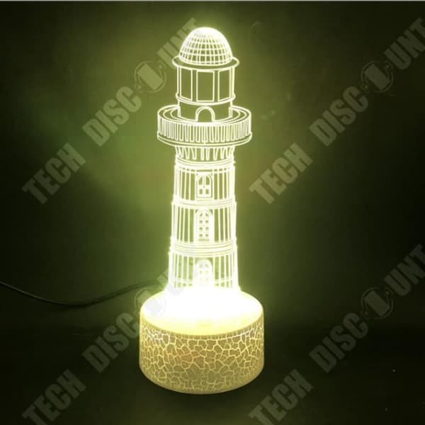 TD® XM8678-Dekorativt USB-slott 7 färger Fjärrkontroll Optisk illusion Nattljus 3D-visualisering Bordsbordslampor