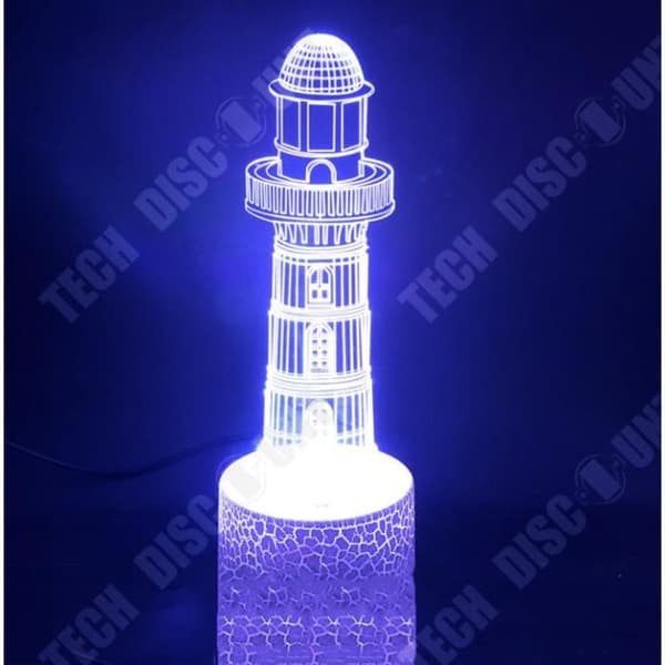 TD® XM8678-Dekorativt USB-slott 7 färger Fjärrkontroll Optisk illusion Nattljus 3D-visualisering Bordsbordslampor