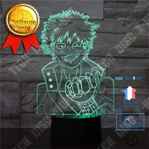 TD® 3D Illusionslampa Nattljus My Hero Academia Anime S Actionfigur Barnleksaker Kreativ belysningslampa