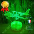 Miniatyrbild 1 av 4: TD® Dekorativ USB-helikopter 7 färger Fjärrkontroll Optisk illusion 3D Night Light Visualization Bordsbordslampor 3D Glow LED