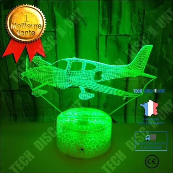 TD® Dekorativ USB-helikopter 7 färger Fjärrkontroll Optisk illusion 3D Night Light Visualization Bordsbordslampor 3D Glow LED