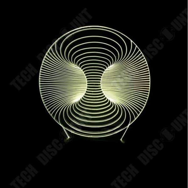 TD® 3D Optisk LED Nattljus 3D LED Nattljus Abstrakt Hallucination Den andra formen med 7 färger ljus för lampdekorat
