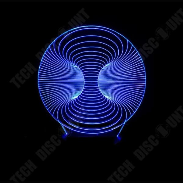 TD® 3D Optisk LED Nattljus 3D LED Nattljus Abstrakt Hallucination Den andra formen med 7 färger ljus för lampdekorat