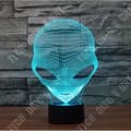 Miniatyrbild 3 av 4: TD® 3D Optical Illusion Lampa Led Nattljus 3D Emoji Alien Lamp Skrivbord Bords Nattlampa 7 färgskiftande Usb Led