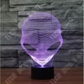 Miniatyrbild 2 av 4: TD® 3D Optical Illusion Lampa Led Nattljus 3D Emoji Alien Lamp Skrivbord Bords Nattlampa 7 färgskiftande Usb Led