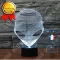 Miniatyrbild 1 av 4: TD® 3D Optical Illusion Lampa Led Nattljus 3D Emoji Alien Lamp Skrivbord Bords Nattlampa 7 färgskiftande Usb Led