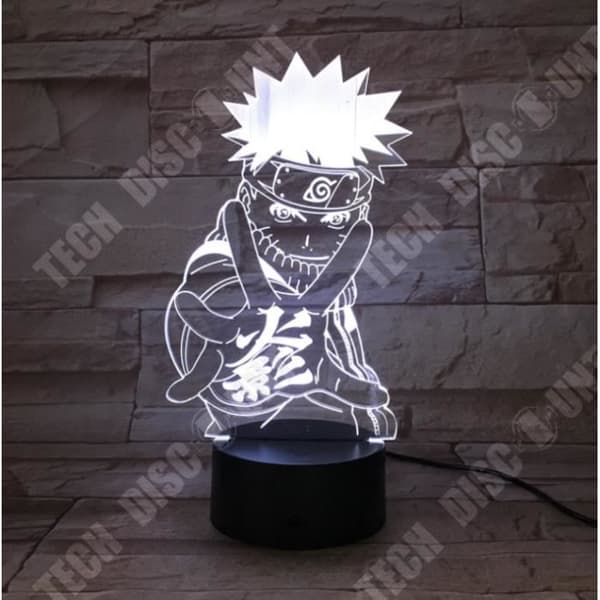 TD® 3D Optical Illusion Lampor Naruto Lamp Night Light LED 7 Colors Touch