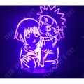 Miniatyrbild 3 av 4: Flickor 3d-lampa Uzumaki Naruto och Hinata Hyuga färgändrande nattlampa för hemmet &amp; studier rumsdekoration