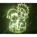 Miniatyrbild 2 av 4: Flickor 3d-lampa Uzumaki Naruto och Hinata Hyuga färgändrande nattlampa för hemmet &amp; studier rumsdekoration